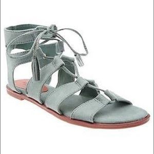 NEW Old Navy Gladiator Sandals 7 Sage Dusty Green